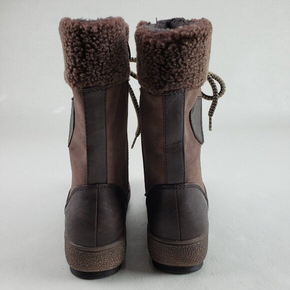 Patrizia by Spring Step Anicia Boots Womens 5.5-6 36 Brown Lined Lace/Zip Up - Picture 8 of 12